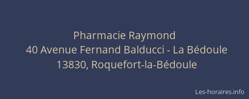 Pharmacie Raymond