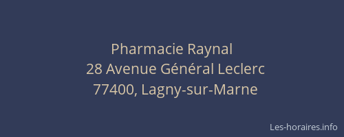 Pharmacie Raynal