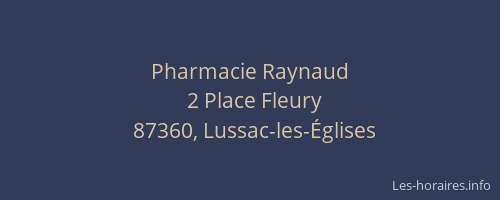 Pharmacie Raynaud