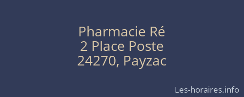 Pharmacie Ré