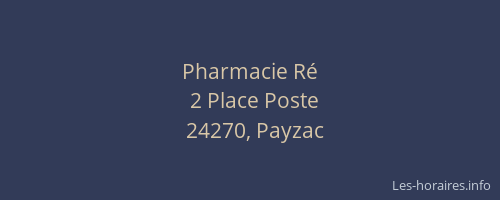 Pharmacie R&eacute;
