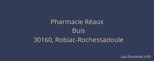 Pharmacie R&eacute;aux
