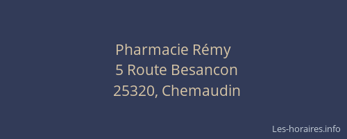 Pharmacie R&eacute;my