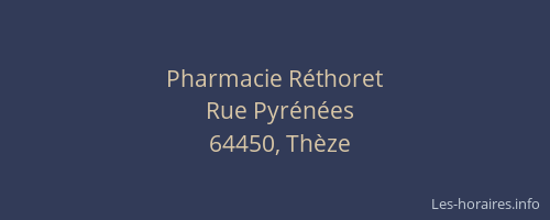 Pharmacie Réthoret