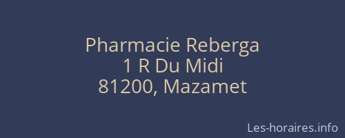 Pharmacie Reberga