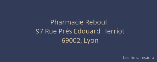 Pharmacie Reboul