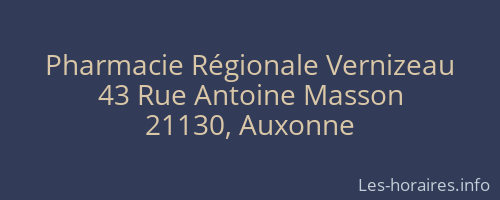 Pharmacie Régionale Vernizeau