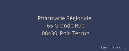 Pharmacie Régionale