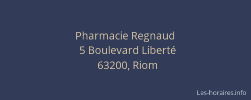 Pharmacie Regnaud