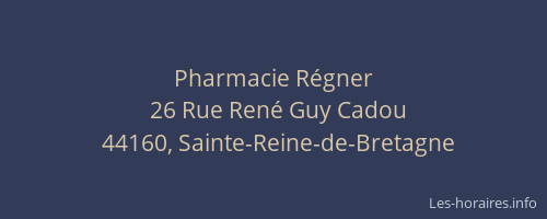 Pharmacie Régner