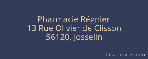 Pharmacie Régnier