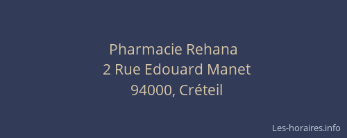Pharmacie Rehana