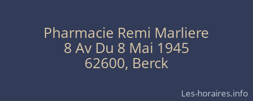 Pharmacie Remi Marliere
