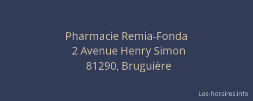 Pharmacie Remia-Fonda
