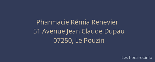 Pharmacie Rémia Renevier