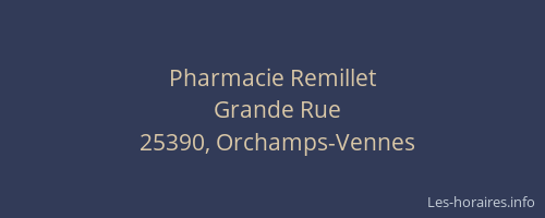 Pharmacie Remillet