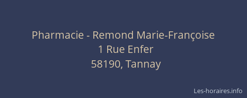 Pharmacie - Remond Marie-Françoise