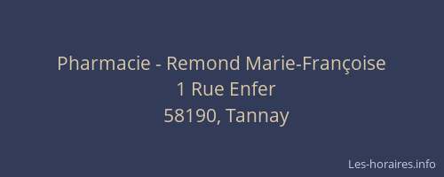 Pharmacie - Remond Marie-Fran&ccedil;oise