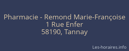 Pharmacie - Remond Marie-Françoise
