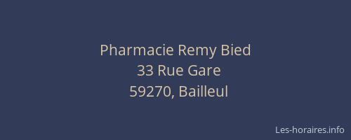 Pharmacie Remy Bied