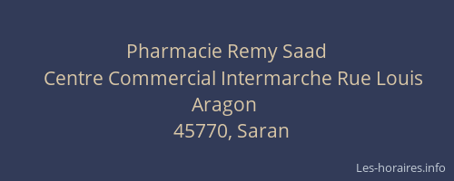 Pharmacie Remy Saad