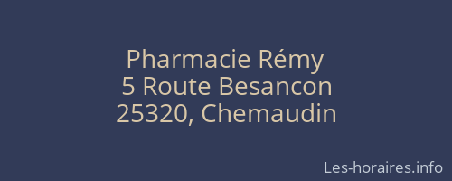 Pharmacie Rémy