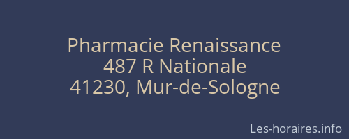 Pharmacie Renaissance