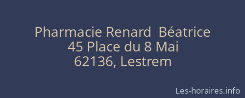 Pharmacie Renard  Béatrice