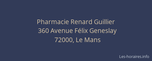 Pharmacie Renard Guillier