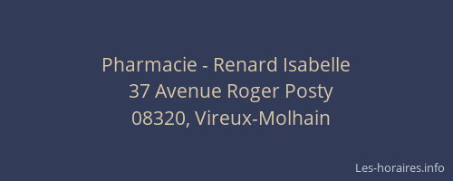 Pharmacie - Renard Isabelle