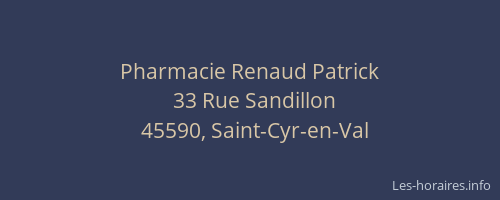 Pharmacie Renaud Patrick