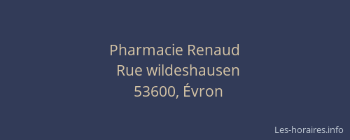 Pharmacie Renaud