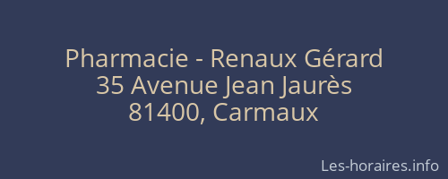 Pharmacie - Renaux Gérard