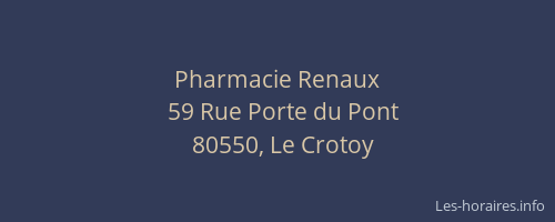Pharmacie Renaux