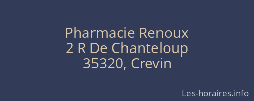 Pharmacie Renoux