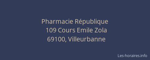 Pharmacie République