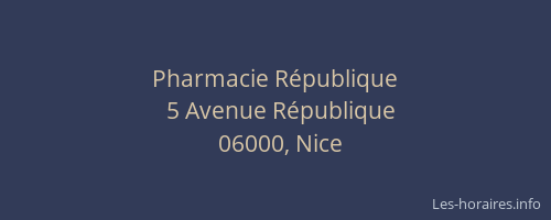 Pharmacie République
