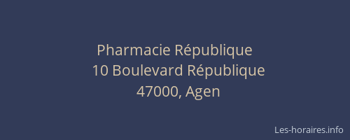 Pharmacie République