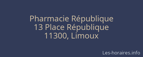 Pharmacie République