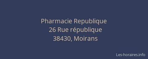 Pharmacie Republique