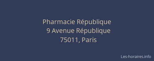 Pharmacie République