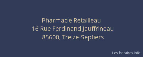 Pharmacie Retailleau