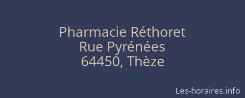 Pharmacie Réthoret