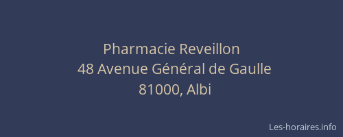 Pharmacie Reveillon