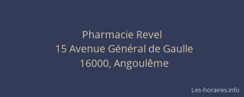 Pharmacie Revel