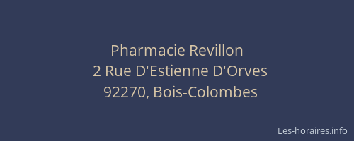 Pharmacie Revillon