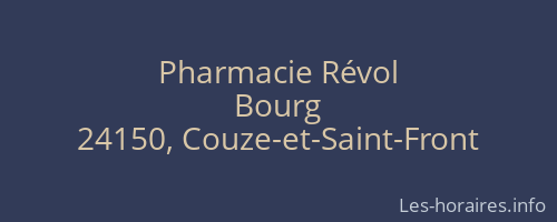 Pharmacie Révol