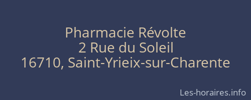 Pharmacie Révolte