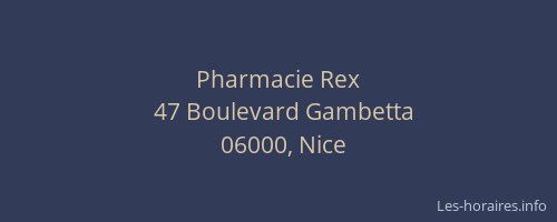 Pharmacie Rex