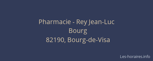 Pharmacie - Rey Jean-Luc